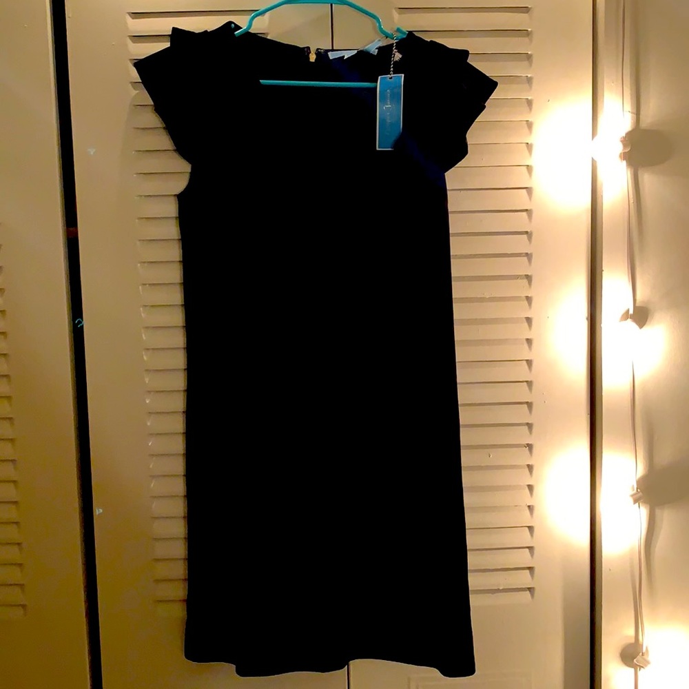 Draper James Black Velvet Dress